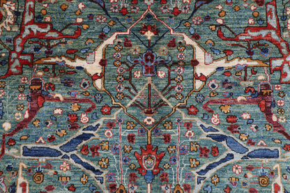 188 x 273 cm |  Bidjar Green Afghan Tribal Hand Knotted Veg Dye Wool carpet