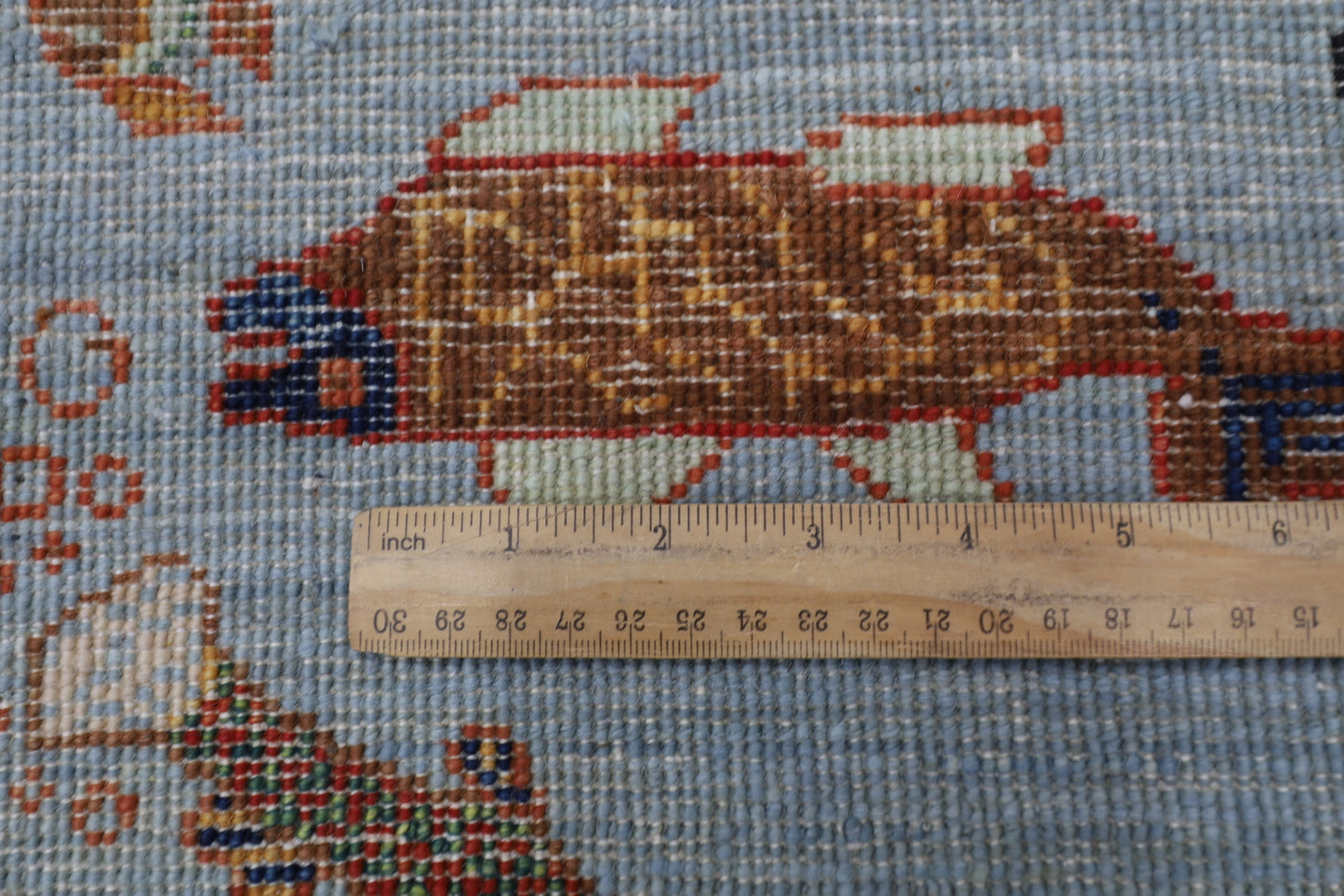 181 x 276 cm | Fish Party Afghan Tribal Hand Knotted Natural Veg Dye Wool Carpet
