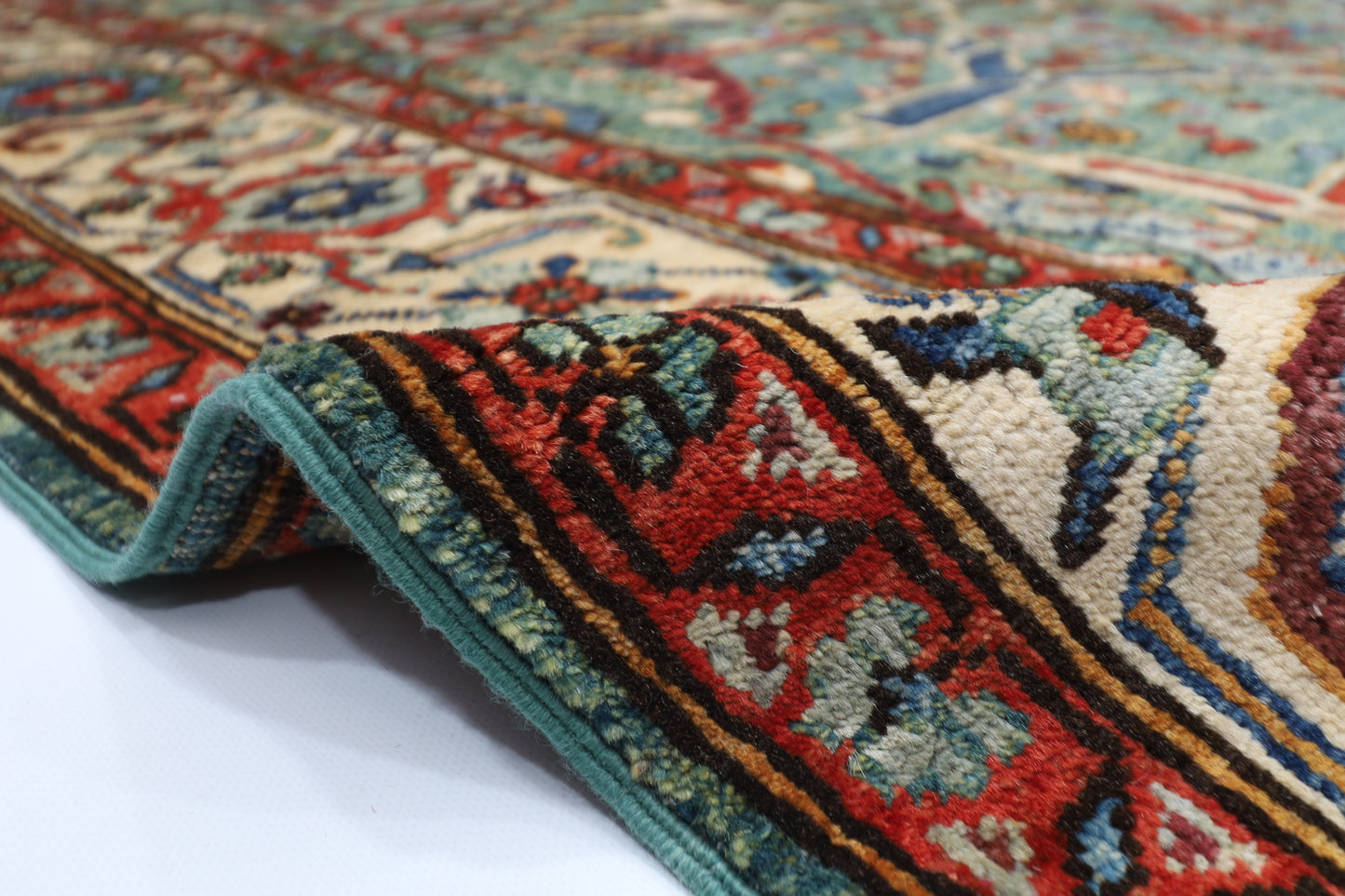 188 x 273 cm |  Bidjar Green Afghan Tribal Hand Knotted Veg Dye Wool carpet
