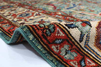 188 x 273 cm |  Bidjar Green Afghan Tribal Hand Knotted Veg Dye Wool carpet