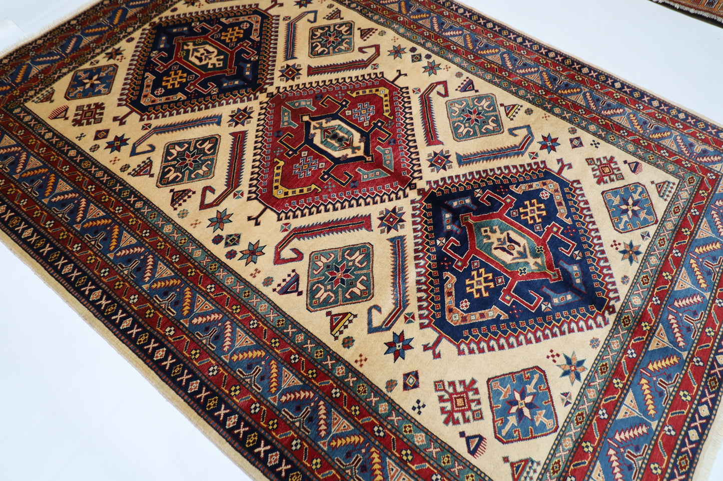178 x 250 cm | Shirvan Afghan Tribal Hand Knotted Veg Dye Wool Carpet