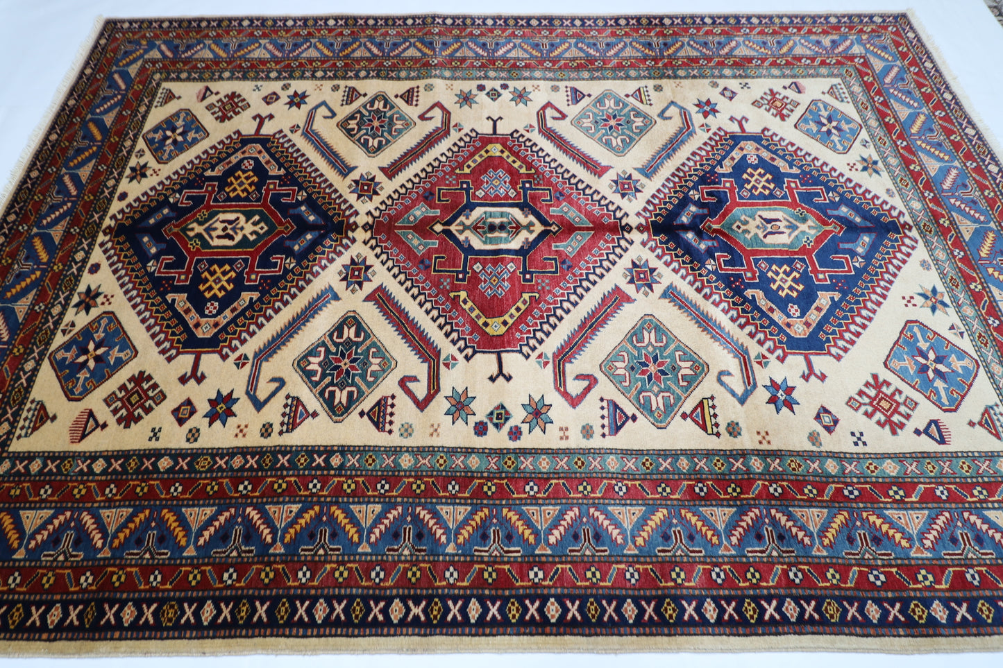 178 x 250 cm | Shirvan Afghan Tribal Hand Knotted Veg Dye Wool Carpet