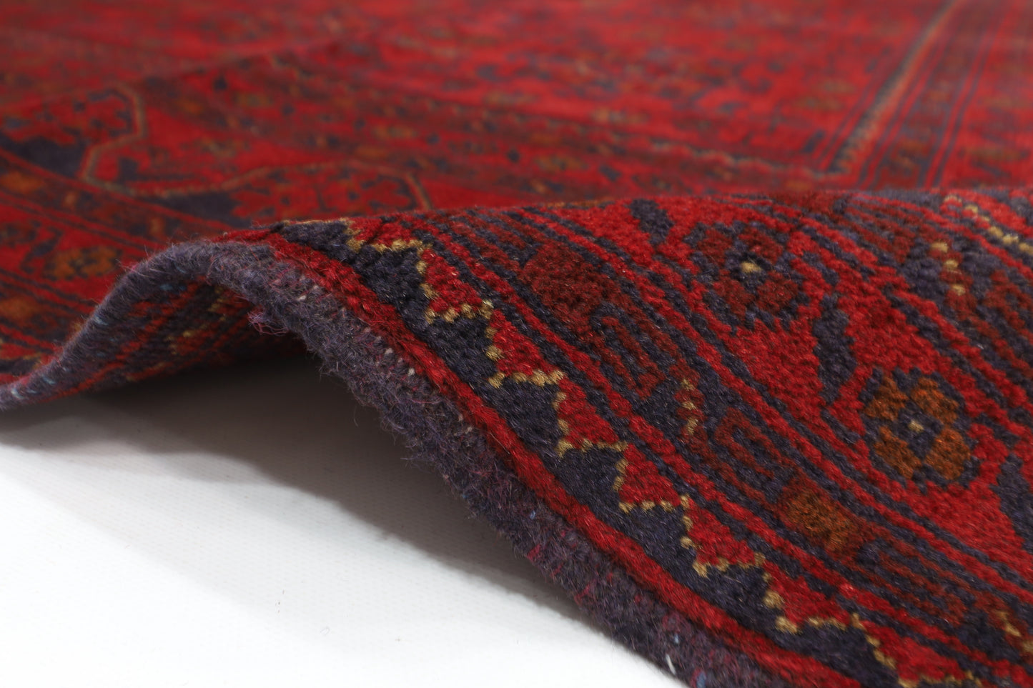 171 x 232 cm | Red Area Rug Afghan Hand Knotted Veg Dye Wool carpet