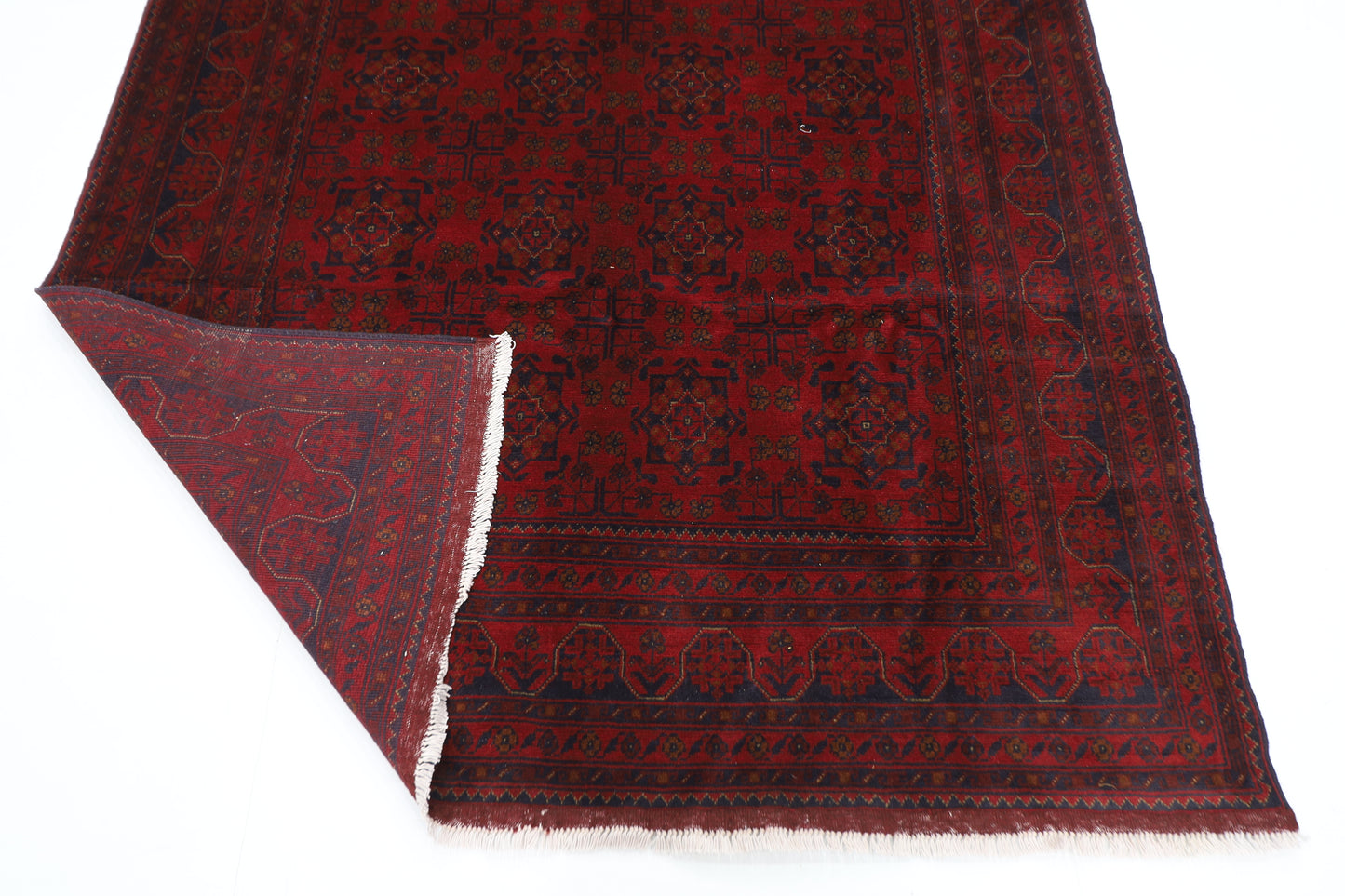 171 x 232 cm | Red Area Rug Afghan Hand Knotted Veg Dye Wool carpet