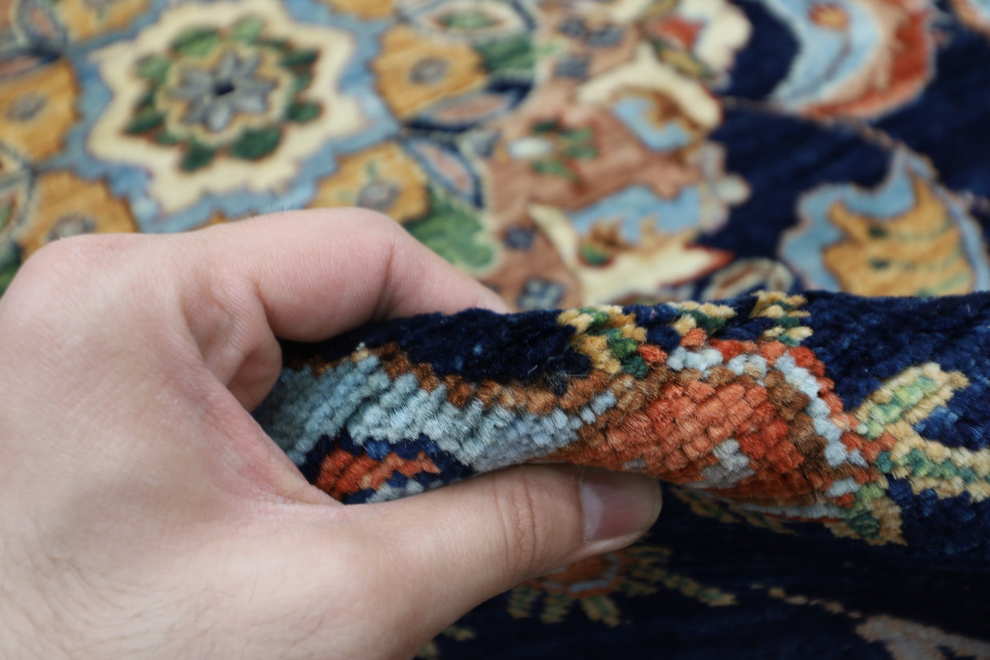 205 x 298 cm | Floral Afghan Tribal Hand Knotted Natural Veg Dye Wool Carpet
