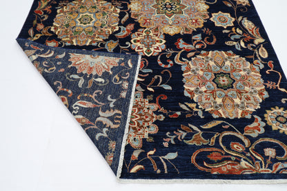 205 x 298 cm | Floral Afghan Tribal Hand Knotted Natural Veg Dye Wool Carpet