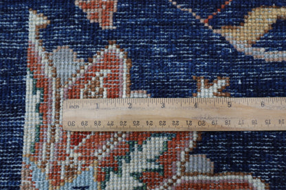 205 x 298 cm | Floral Afghan Tribal Hand Knotted Natural Veg Dye Wool Carpet