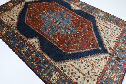 200 x 296 cm | Heriz Afghan Tribal Hand Knotted Natural Veg Dye Wool Carpet