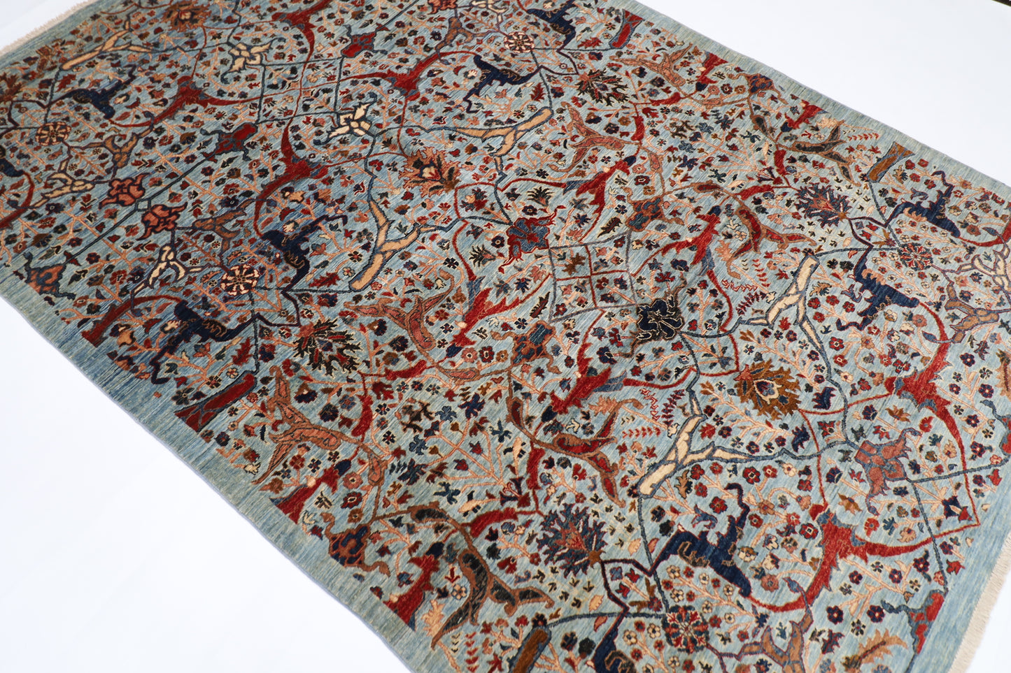 155 x 233 cm | Bidjar Afghan Tribal Hand Knotted Veg Dye Wool Carpet