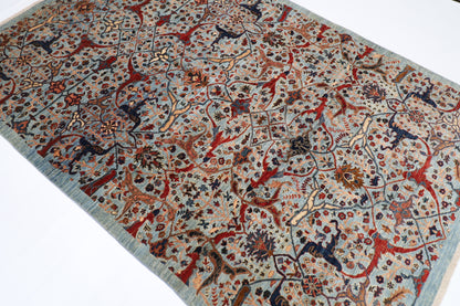 155 x 233 cm | Bidjar Afghan Tribal Hand Knotted Veg Dye Wool Carpet