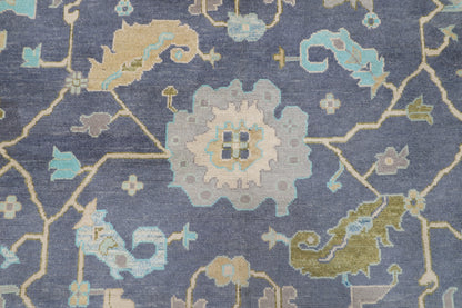 216 x 306 cm | Oushak Afghan Tribal Hand Knotted Natural Veg Dye Wool Carpet
