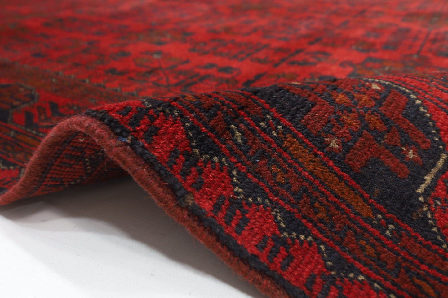 171 x 234 cm | Red Area Rug Afghan Hand Knotted Veg Dye Wool carpet
