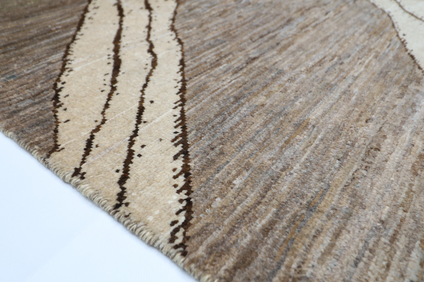 165 x 233 cm | Art Afghan Tribal Hand Knotted Veg Dye Wool Carpet