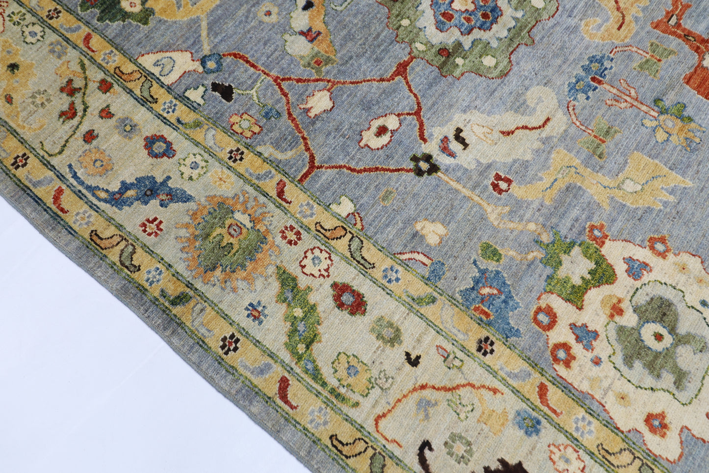 205 x 298 cm | Oushak Afghan Tribal Hand Knotted Natural Veg Dye Wool Carpet