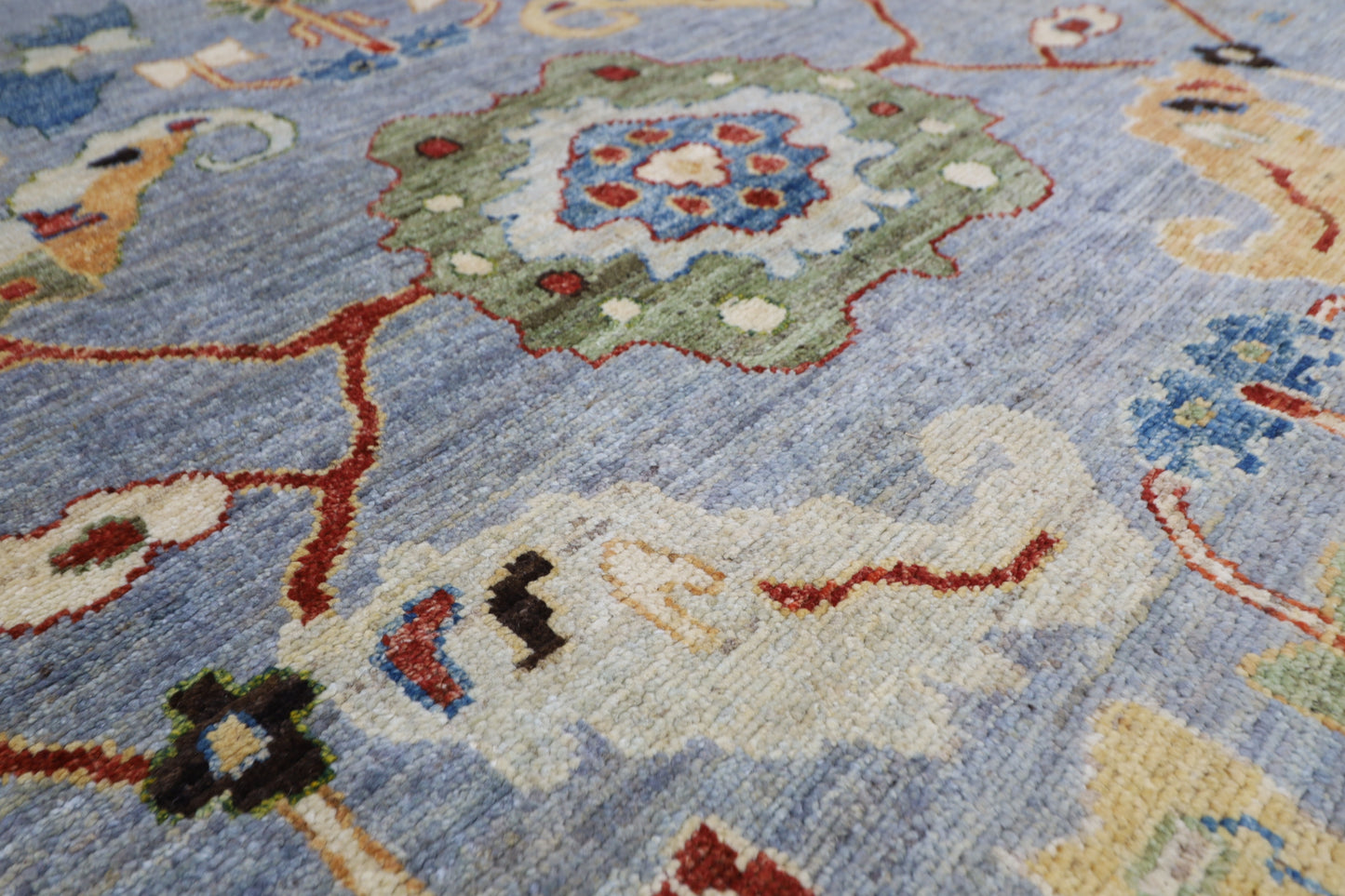 205 x 298 cm | Oushak Afghan Tribal Hand Knotted Natural Veg Dye Wool Carpet