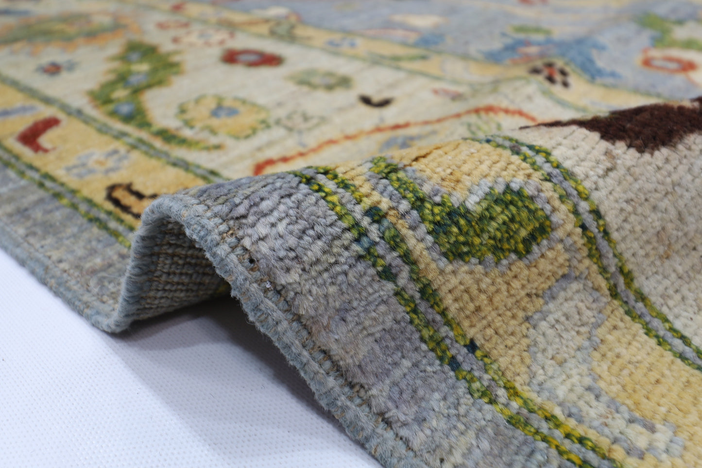 205 x 298 cm | Oushak Afghan Tribal Hand Knotted Natural Veg Dye Wool Carpet