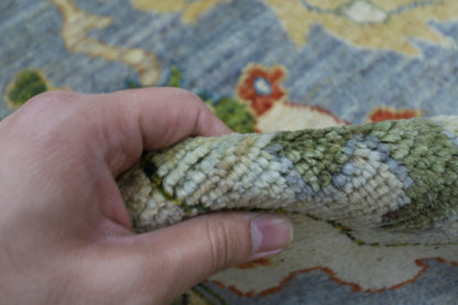 205 x 298 cm | Oushak Afghan Tribal Hand Knotted Natural Veg Dye Wool Carpet