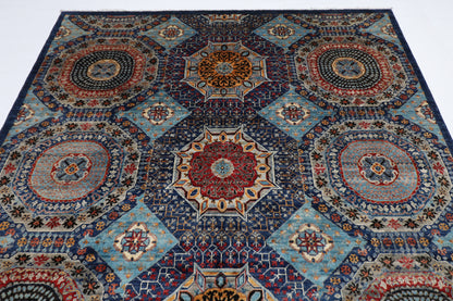 200 x 294 cm | Mamluk Afghan Tribal Hand Knotted Natural Veg Dye Wool Carpet