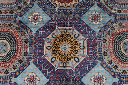 200 x 294 cm | Mamluk Afghan Tribal Hand Knotted Natural Veg Dye Wool Carpet