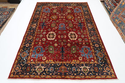 175 x 233 cm | Aryana Afghan Tribal Hand Knotted Veg Dye Wool Carpet