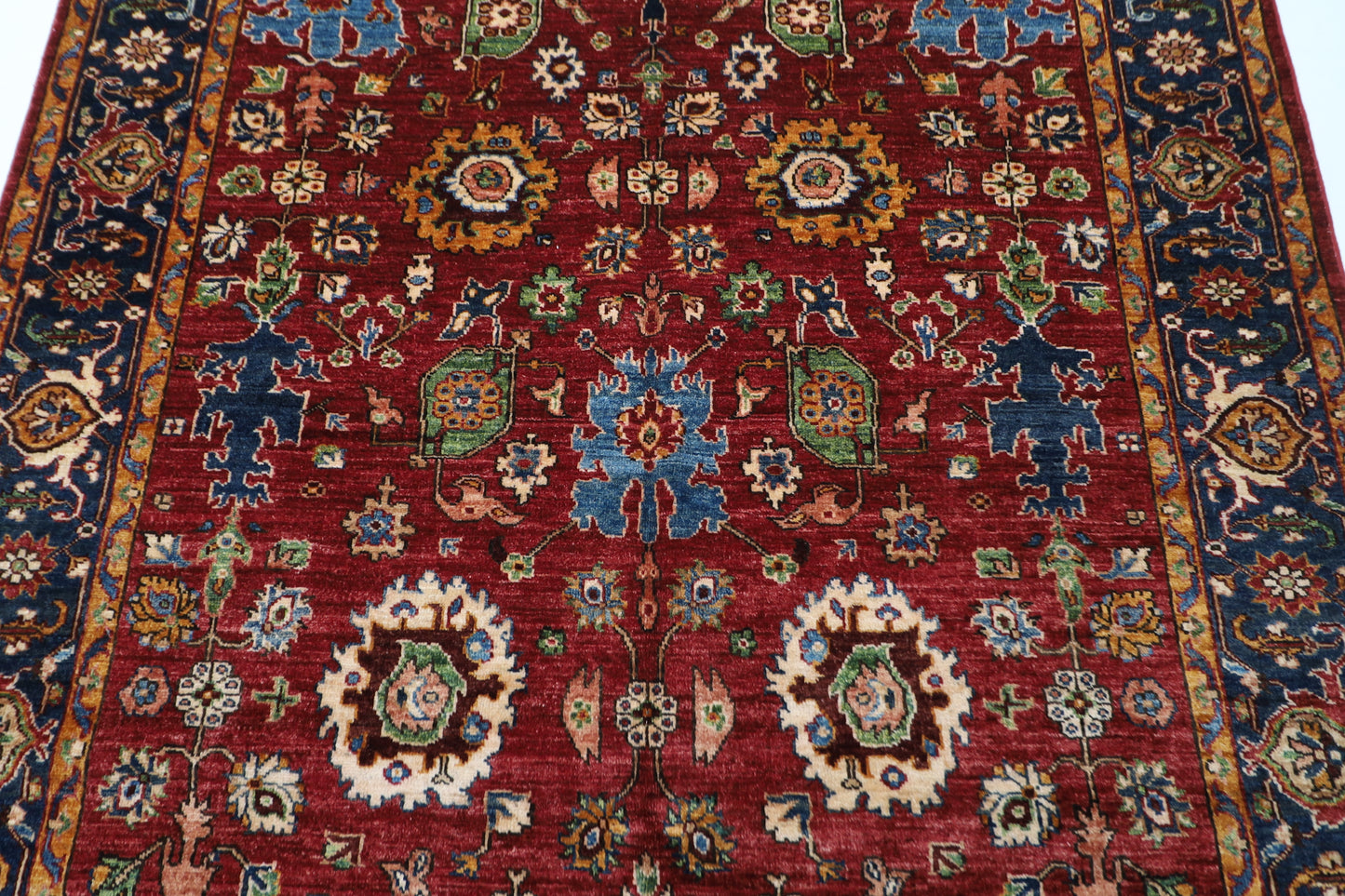 175 x 233 cm | Aryana Afghan Tribal Hand Knotted Veg Dye Wool Carpet