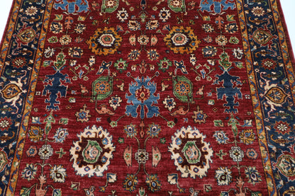 175 x 233 cm | Aryana Afghan Tribal Hand Knotted Veg Dye Wool Carpet