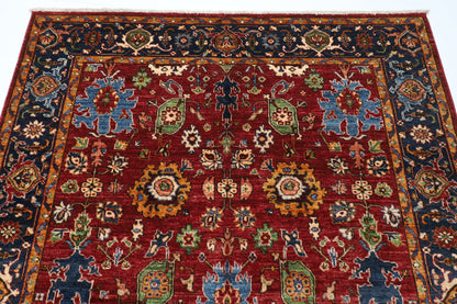 175 x 233 cm | Aryana Afghan Tribal Hand Knotted Veg Dye Wool Carpet