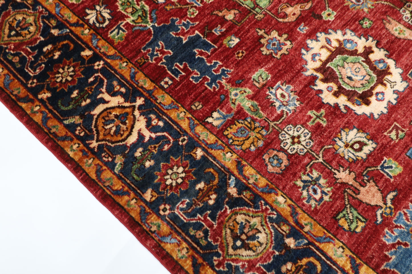 175 x 233 cm | Aryana Afghan Tribal Hand Knotted Veg Dye Wool Carpet