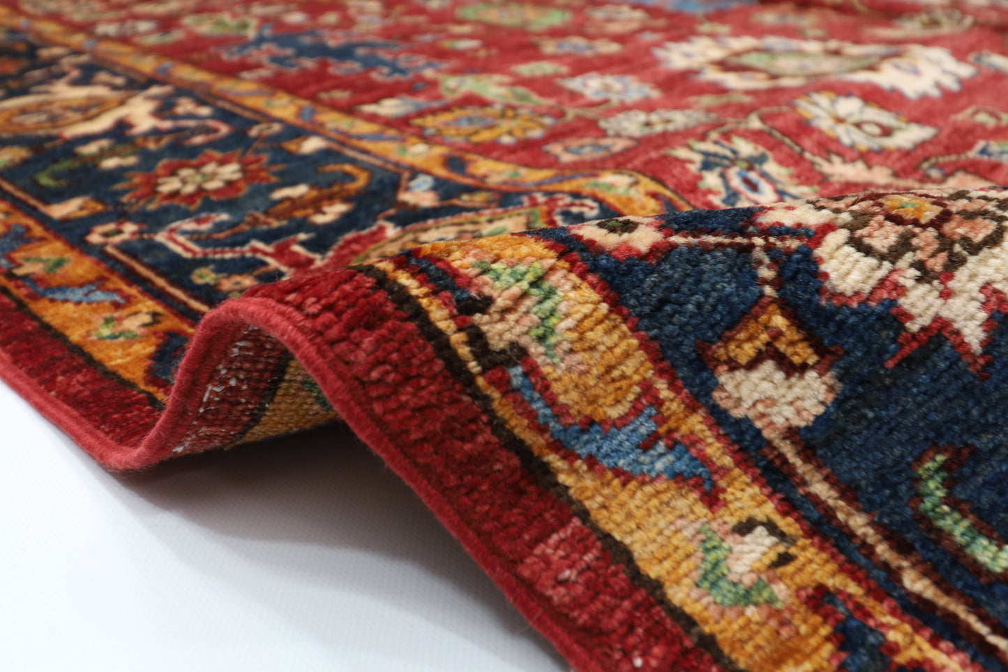 175 x 233 cm | Aryana Afghan Tribal Hand Knotted Veg Dye Wool Carpet