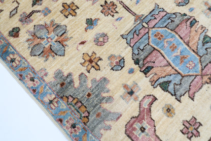 75 x 182 cm | Beige Runner Rug Afghan Hand Knotted Veg Dye Wool carpet