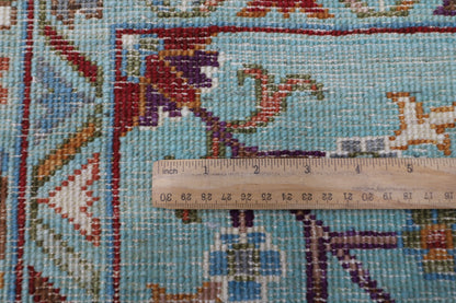 203 x 293 cm | Sultani Afghan Tribal Hand Knotted Natural Veg Dye Wool Carpet