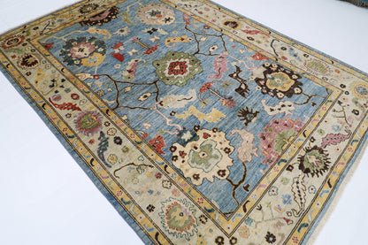 206 x 289 cm | Oushak Afghan Tribal Hand Knotted Natural Veg Dye Wool Carpet