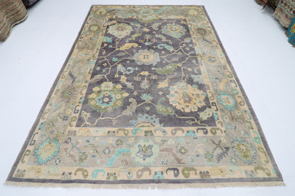 215 x 300 cm | Oushak Afghan Tribal Hand Knotted Natural Veg Dye Wool Carpet