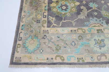 215 x 300 cm | Oushak Afghan Tribal Hand Knotted Natural Veg Dye Wool Carpet