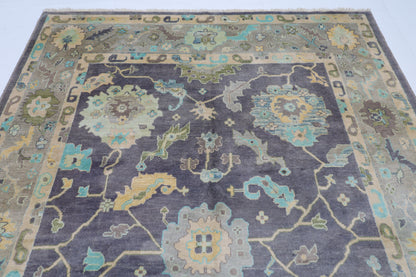 215 x 300 cm | Oushak Afghan Tribal Hand Knotted Natural Veg Dye Wool Carpet