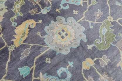 215 x 300 cm | Oushak Afghan Tribal Hand Knotted Natural Veg Dye Wool Carpet