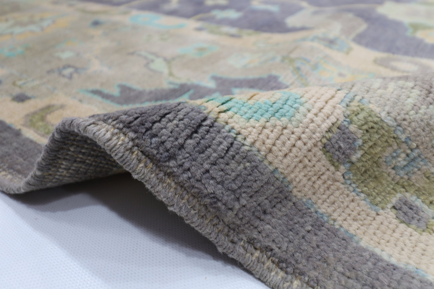 215 x 300 cm | Oushak Afghan Tribal Hand Knotted Natural Veg Dye Wool Carpet