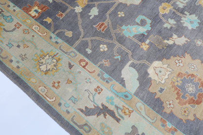 209 x 300 cm | Oushak Afghan Tribal Hand Knotted Natural Veg Dye Wool Carpet
