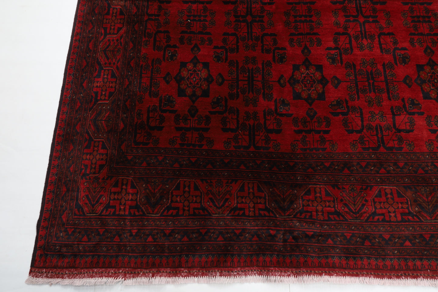 299 x 394 cm | Large Bokhara Red Area Rug Afghan Hand Knotted Wool carpet