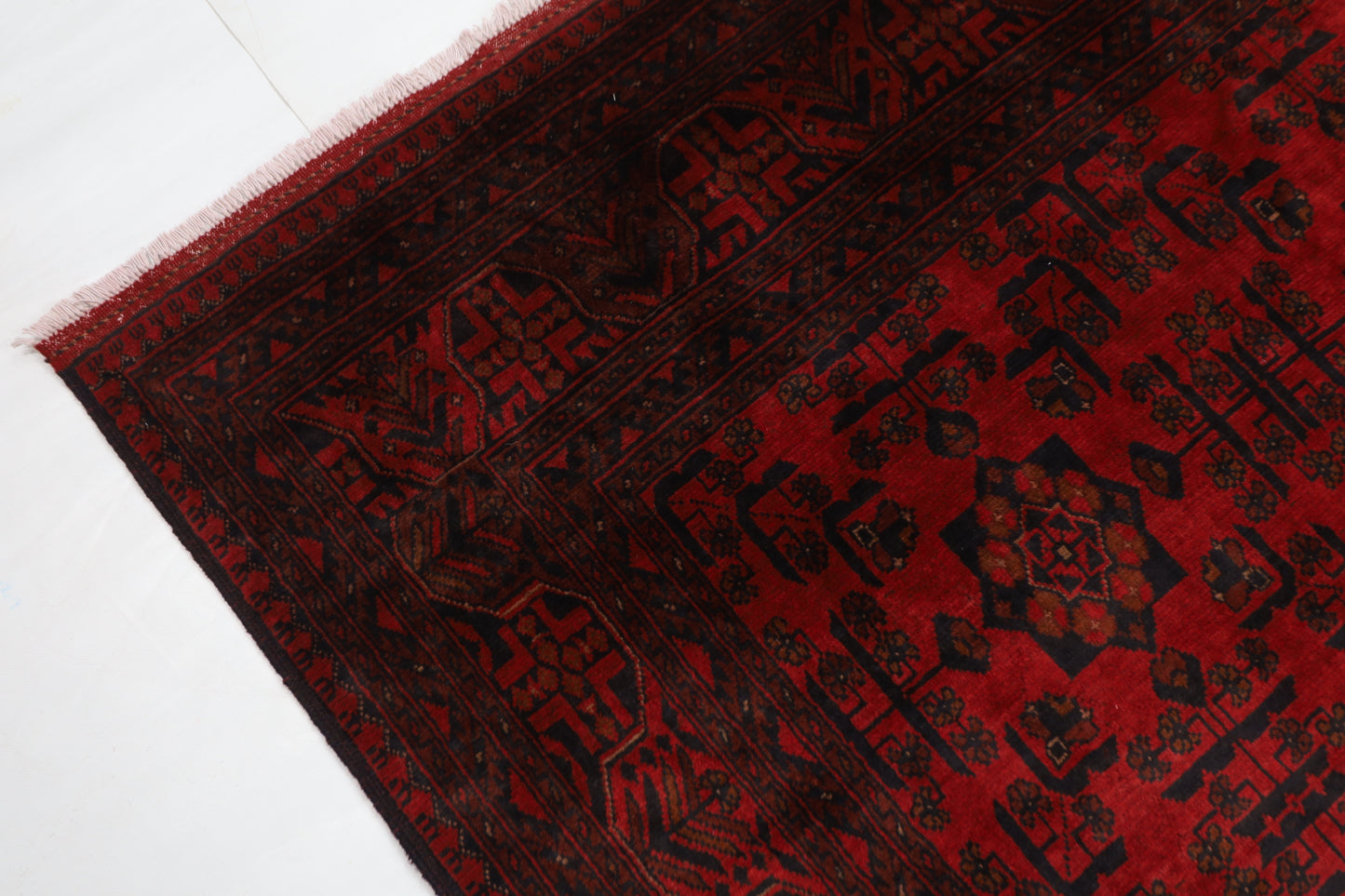 299 x 394 cm | Large Bokhara Red Area Rug Afghan Hand Knotted Wool carpet