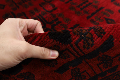299 x 394 cm | Large Bokhara Red Area Rug Afghan Hand Knotted Wool carpet