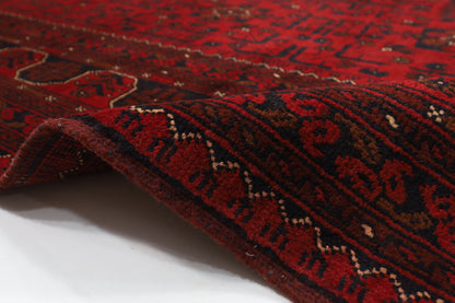 303 x 393 cm | Large Bokhara Red Area Rug Afghan Hand Knotted Wool carpet