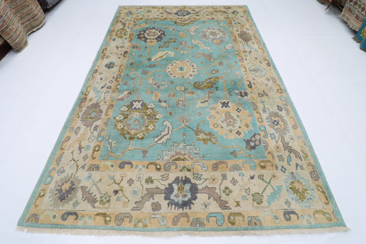 207 x 307 cm | Oushak Afghan Tribal Hand Knotted Natural Veg Dye Wool Carpet