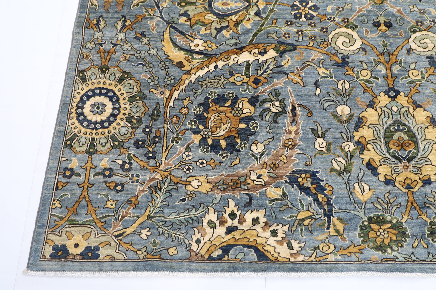 247 x 295 cm | Bidjar Gray Area Rug Afghan Hand Knotted Veg Dye Wool carpet