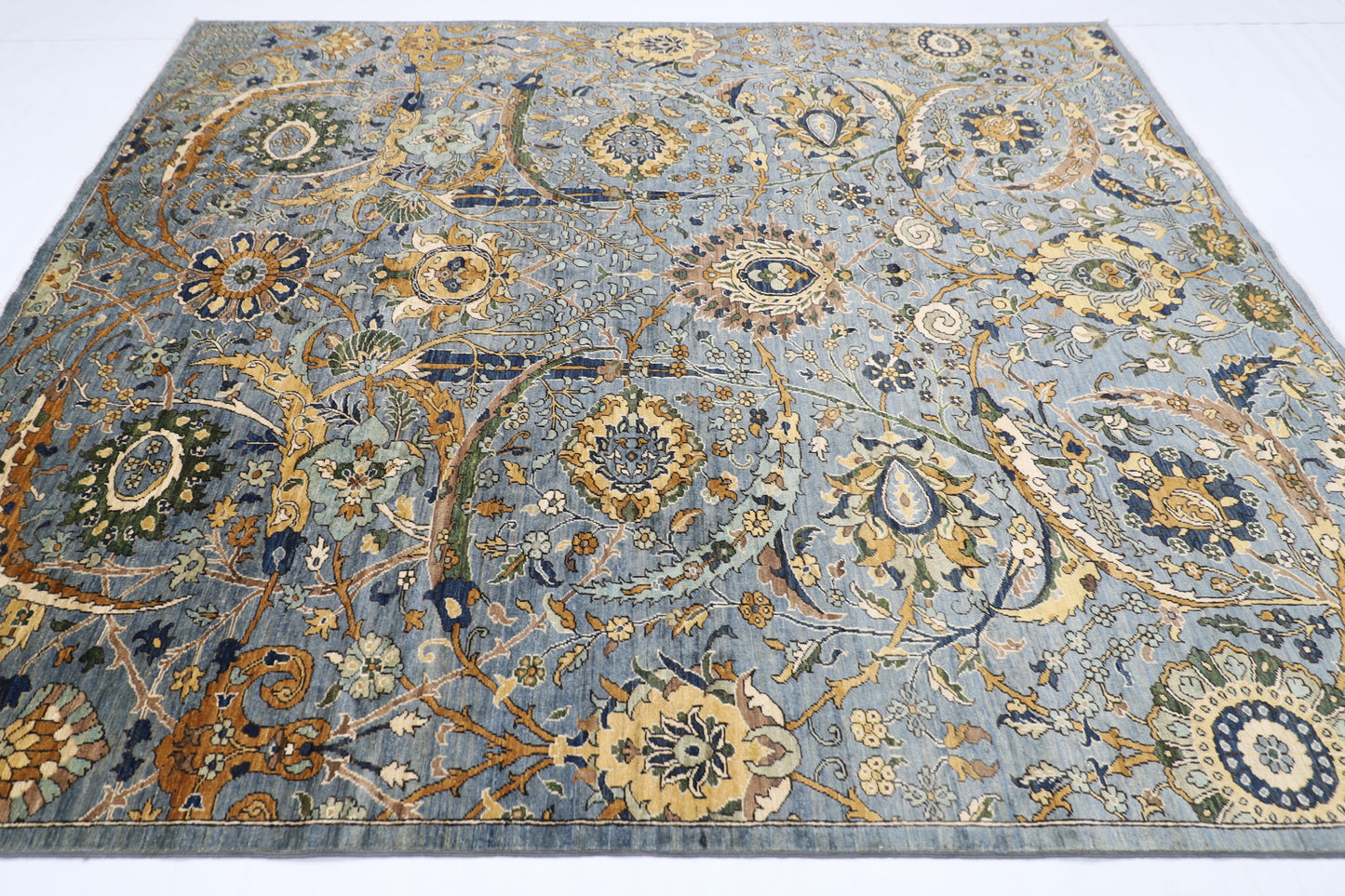 247 x 295 cm | Bidjar Gray Area Rug Afghan Hand Knotted Veg Dye Wool carpet
