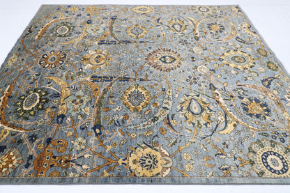247 x 295 cm | Bidjar Gray Area Rug Afghan Hand Knotted Veg Dye Wool carpet