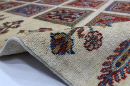 201 x 283 cm | Bakhtiari Afghan Tribal Hand Knotted Natural Veg Dye Wool Carpet