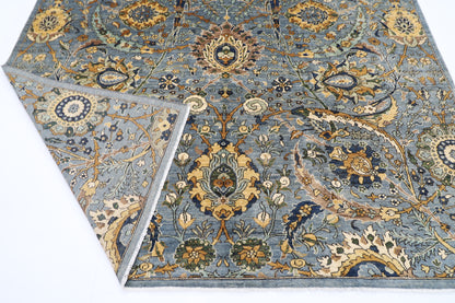 247 x 295 cm | Bidjar Gray Area Rug Afghan Hand Knotted Veg Dye Wool carpet