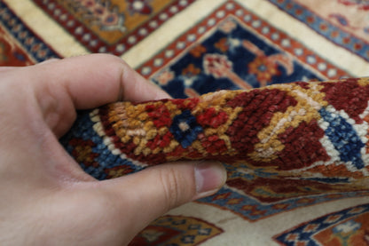 201 x 283 cm | Bakhtiari Afghan Tribal Hand Knotted Natural Veg Dye Wool Carpet
