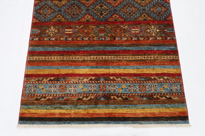 105 x 152 cm | Khorjun Afghan Tribal Hand Knotted Natural Veg Dye Wool Carpet